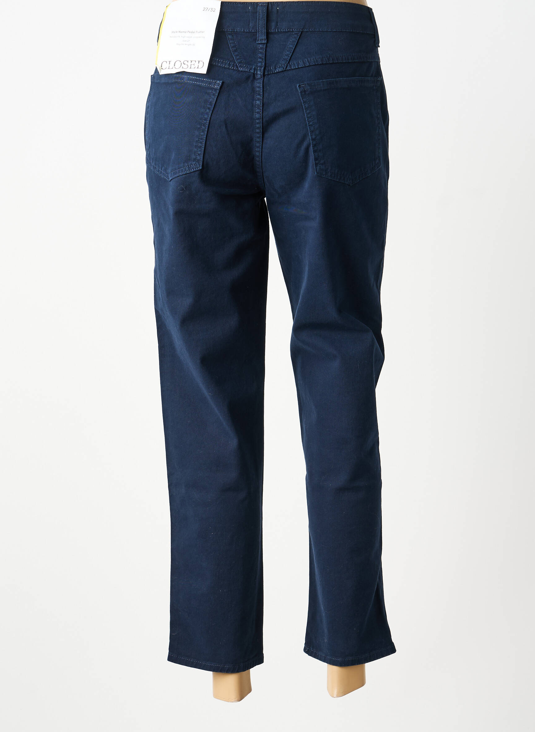 Pantalon droit stretch taille normale bleu CLOSED femme
