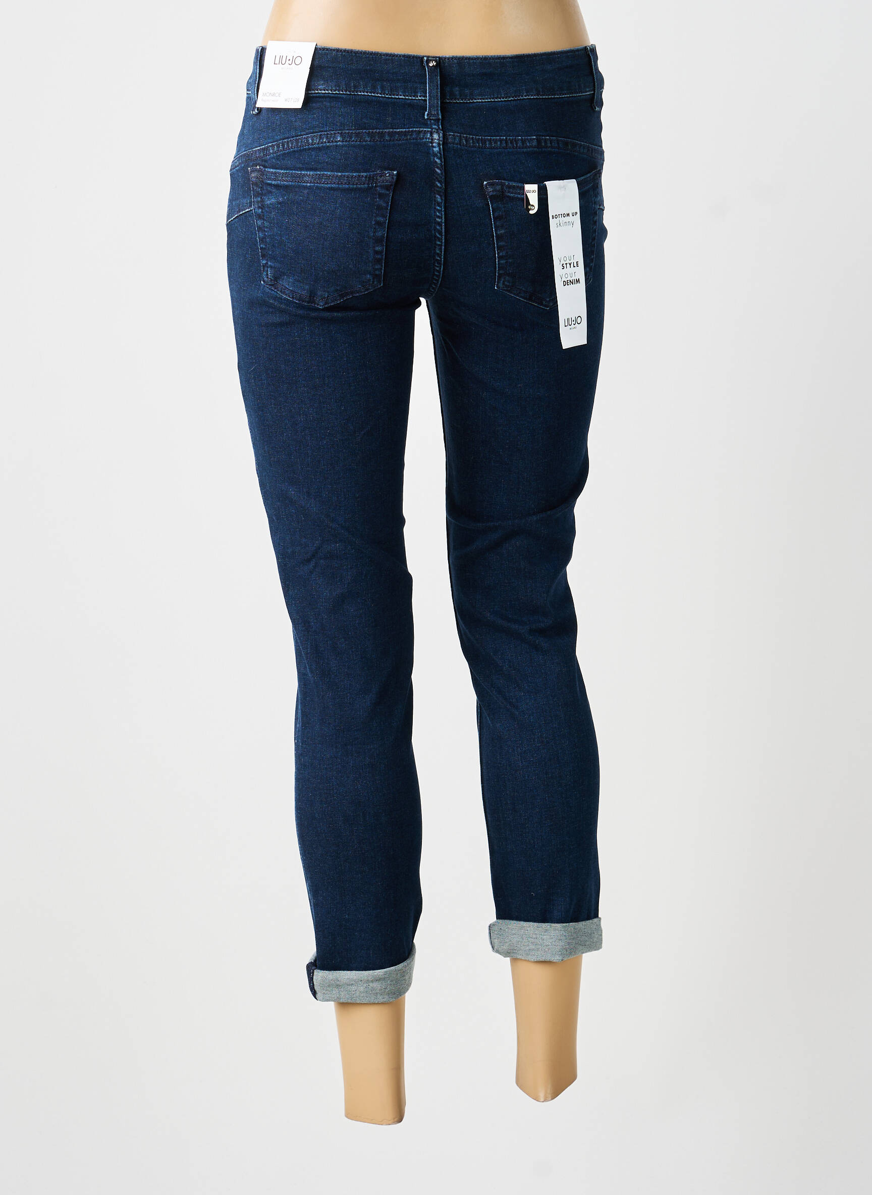 Jeans skinny tissage brut taille normale bleu LIU JO femme