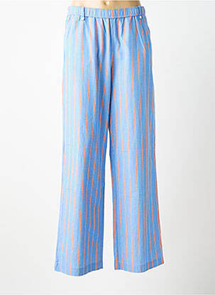Pantalon large tissage popeline taille normale bleu MKT STUDIO femme