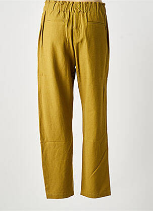 Pantalon droit tissage crêpe taille normale vert clair BELLA JONES femme