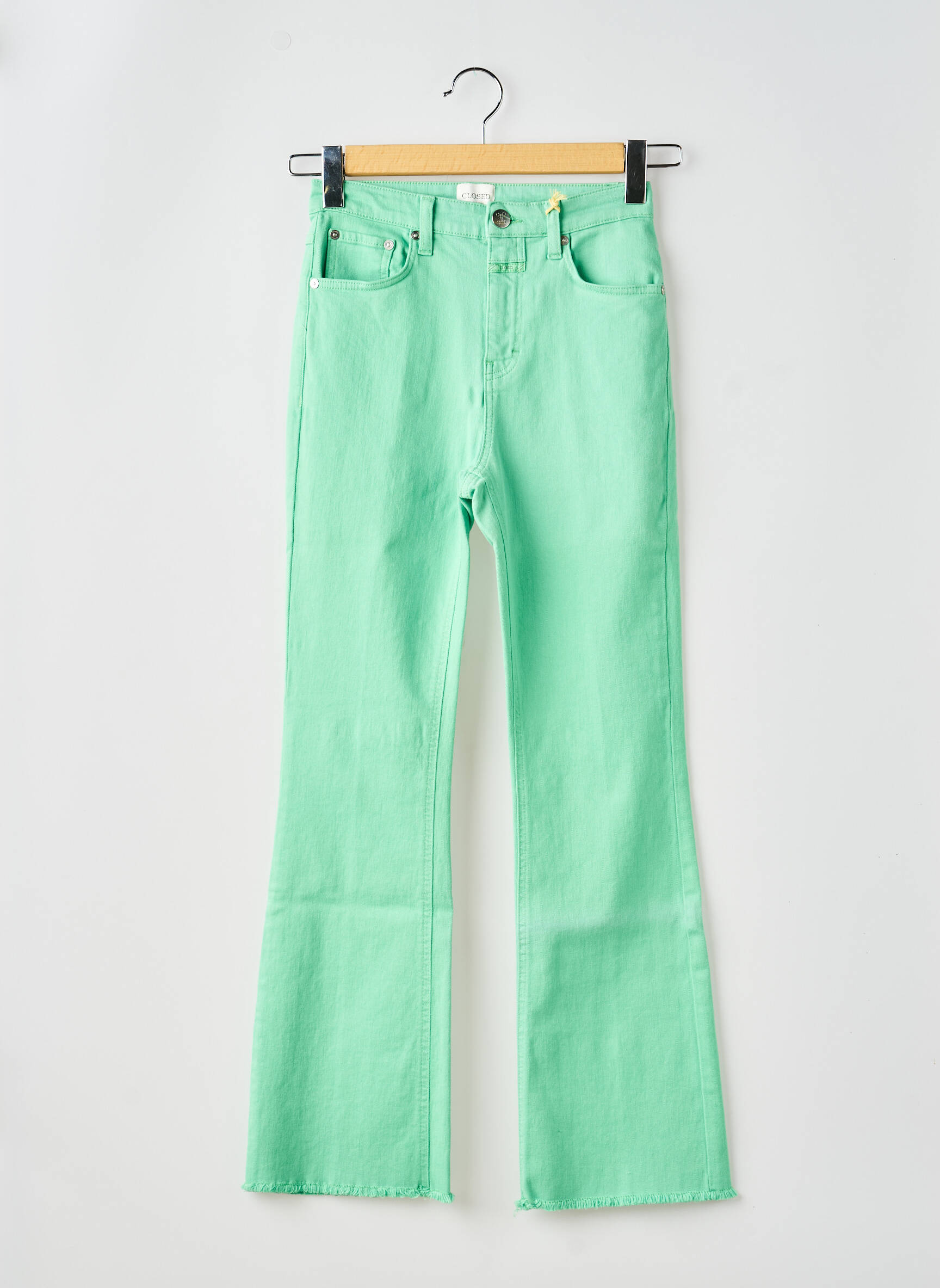 Jeans bootcut taille haute taille haute vert CLOSED femme