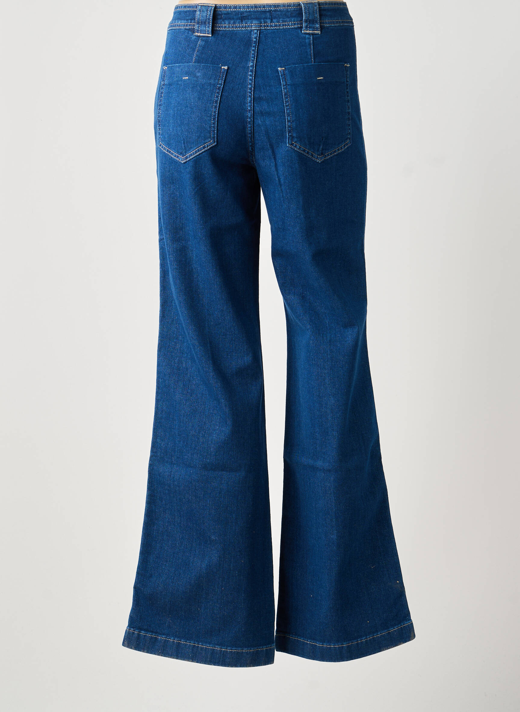 Jean coupe flare stretch taille haute bleu CLOSED femme