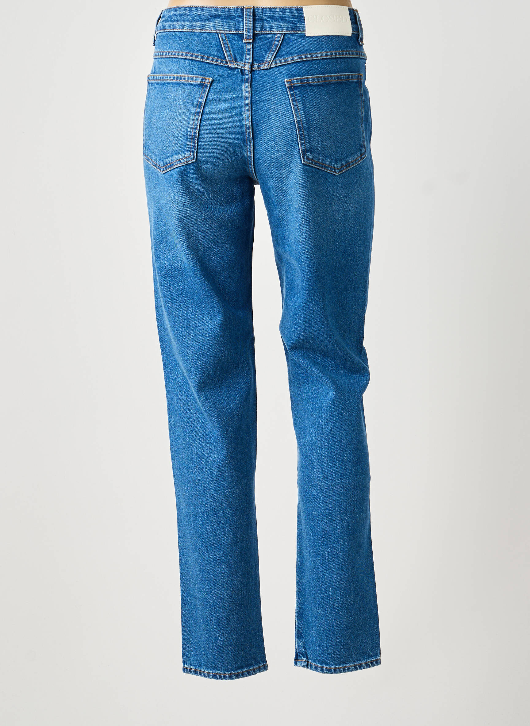 Jeans coupe slim taille haute taille haute bleu CLOSED femme