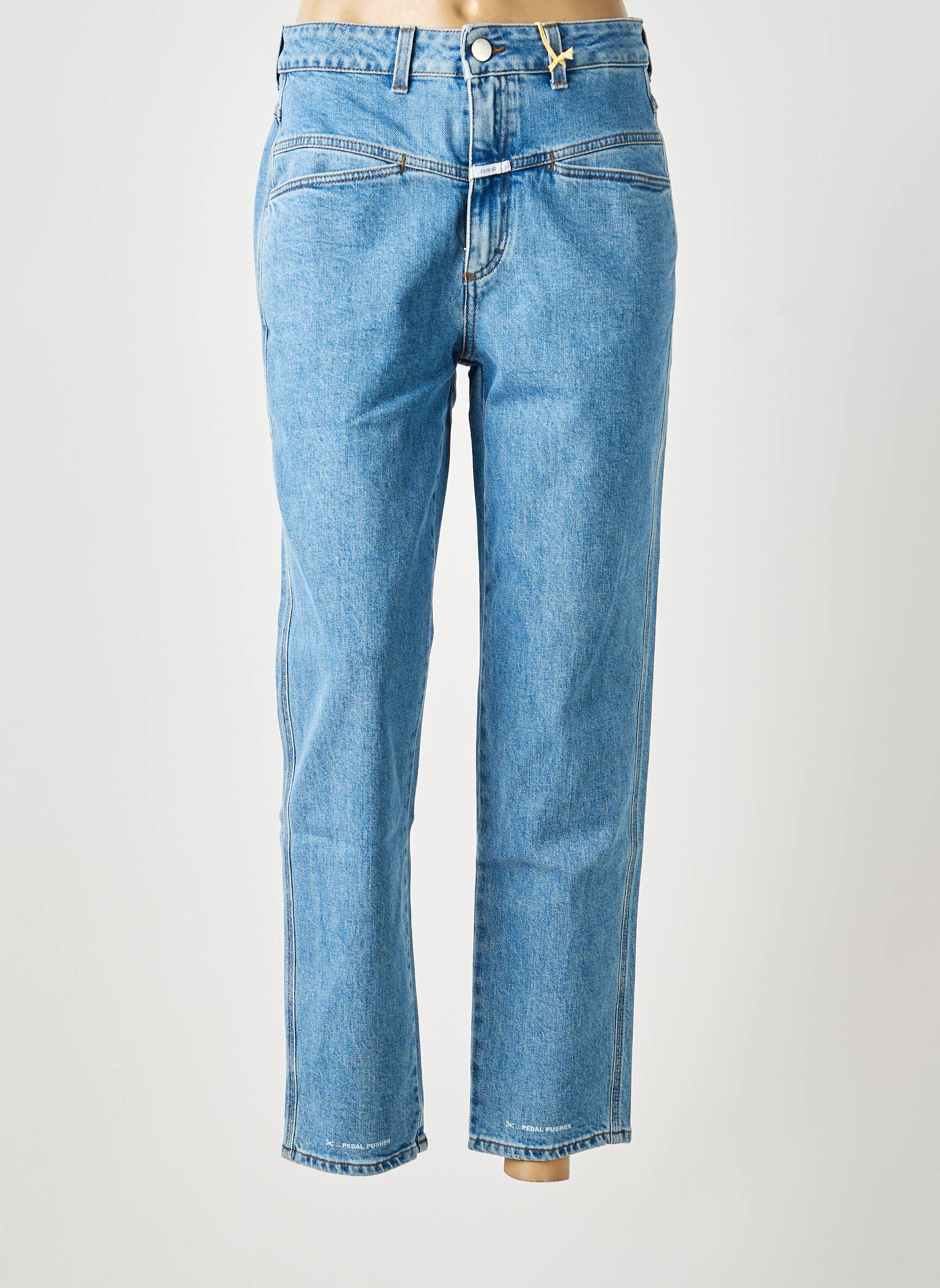 Jeans coupe slim taille haute taille haute bleu CLOSED femme