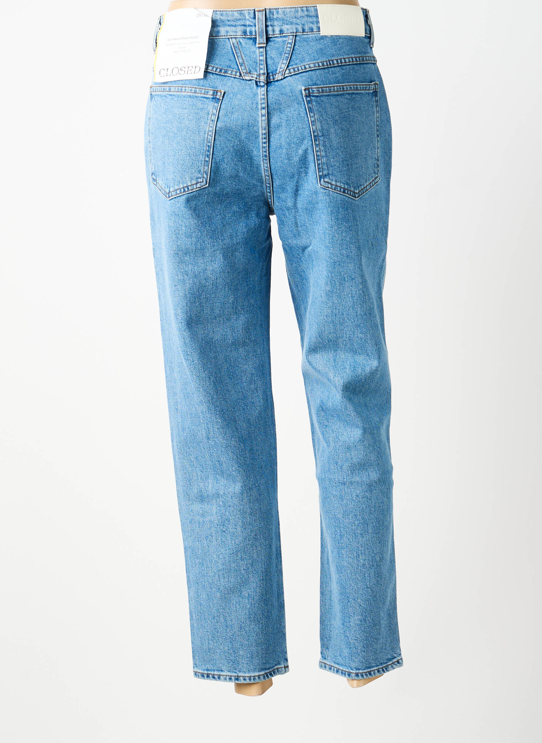 Jeans coupe slim taille haute taille haute bleu CLOSED femme