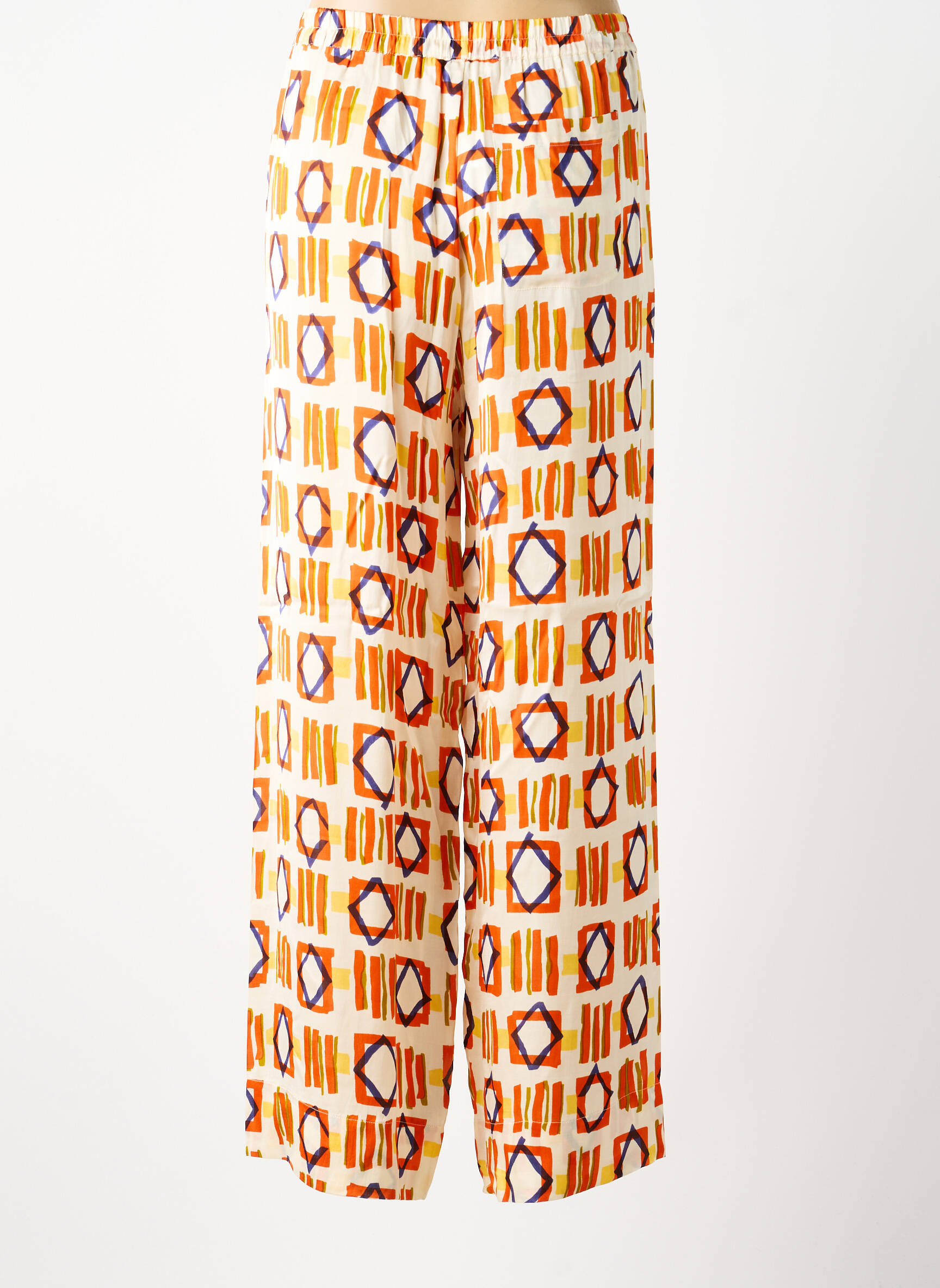 Pantalon large coupe fluide taille normale orange BELLA JONES femme