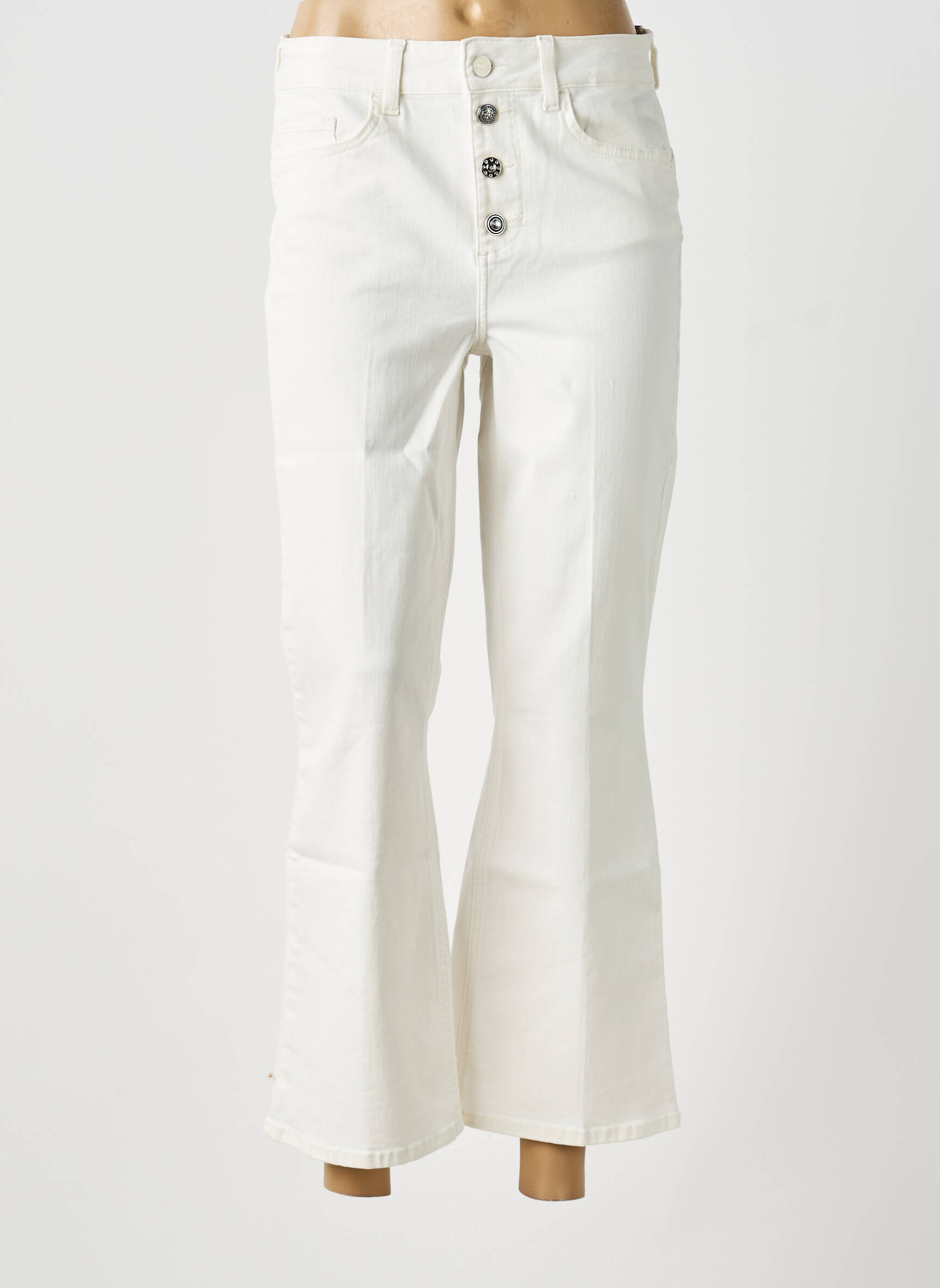 Jeans bootcut taille normale taille normale blanc LIU JO femme