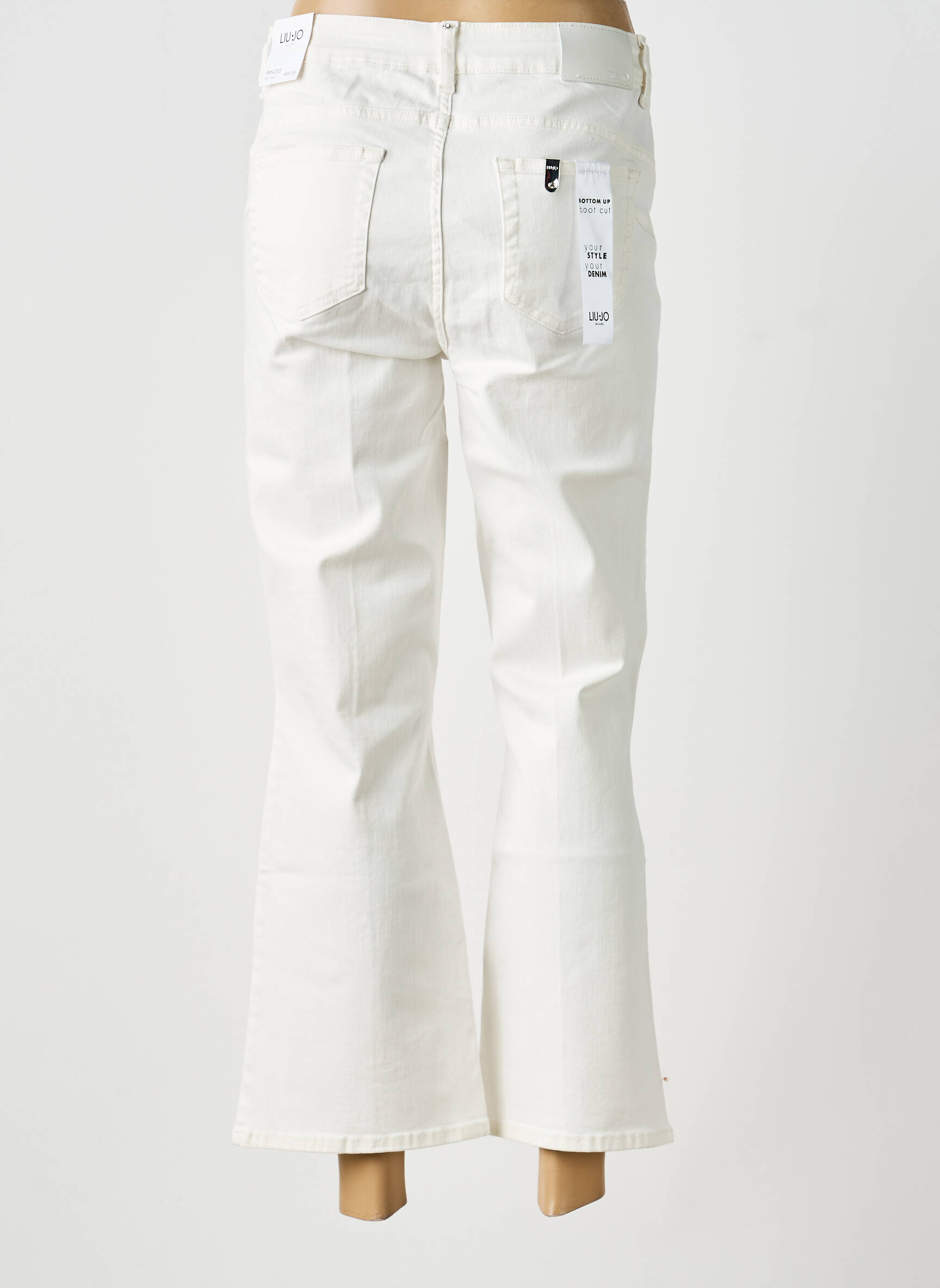 Jeans bootcut taille normale taille normale blanc LIU JO femme