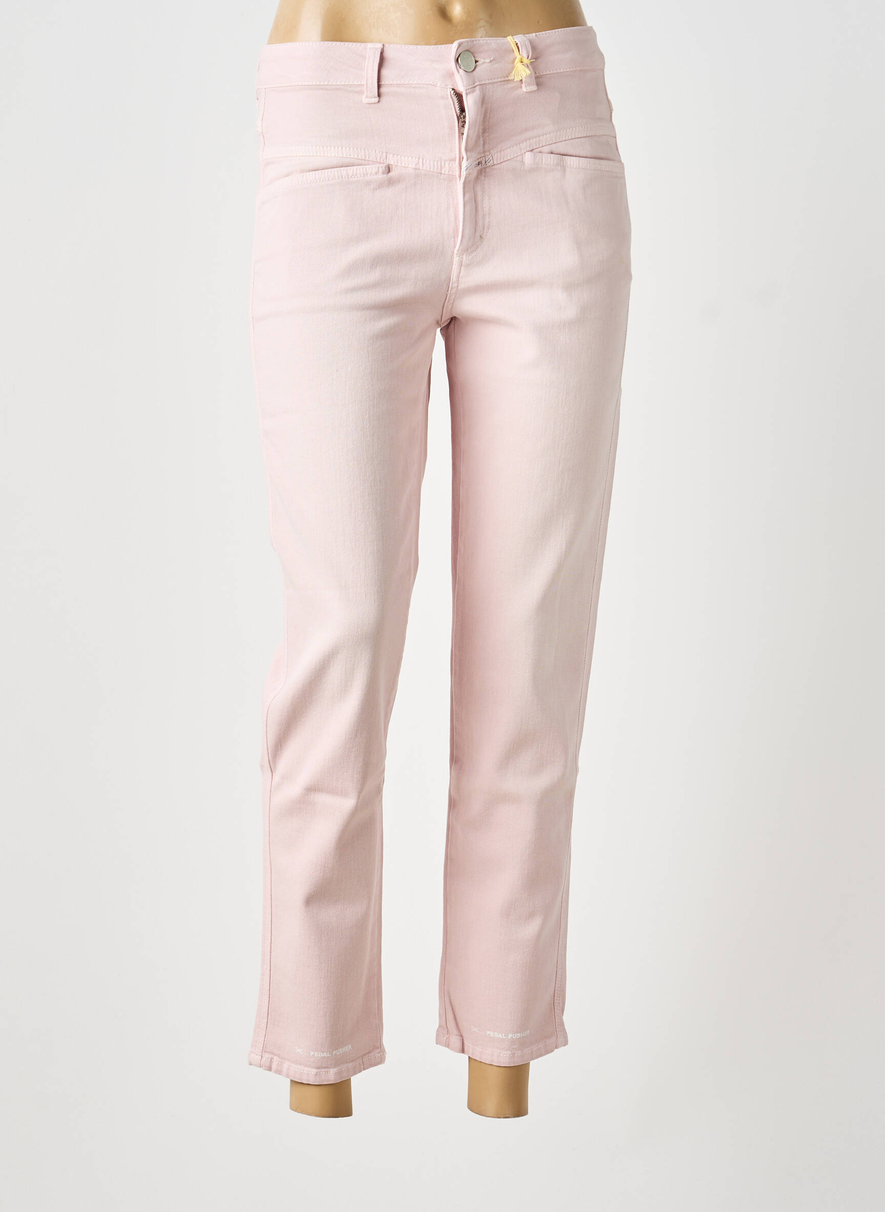 Jeans coupe slim taille haute taille haute rose CLOSED femme