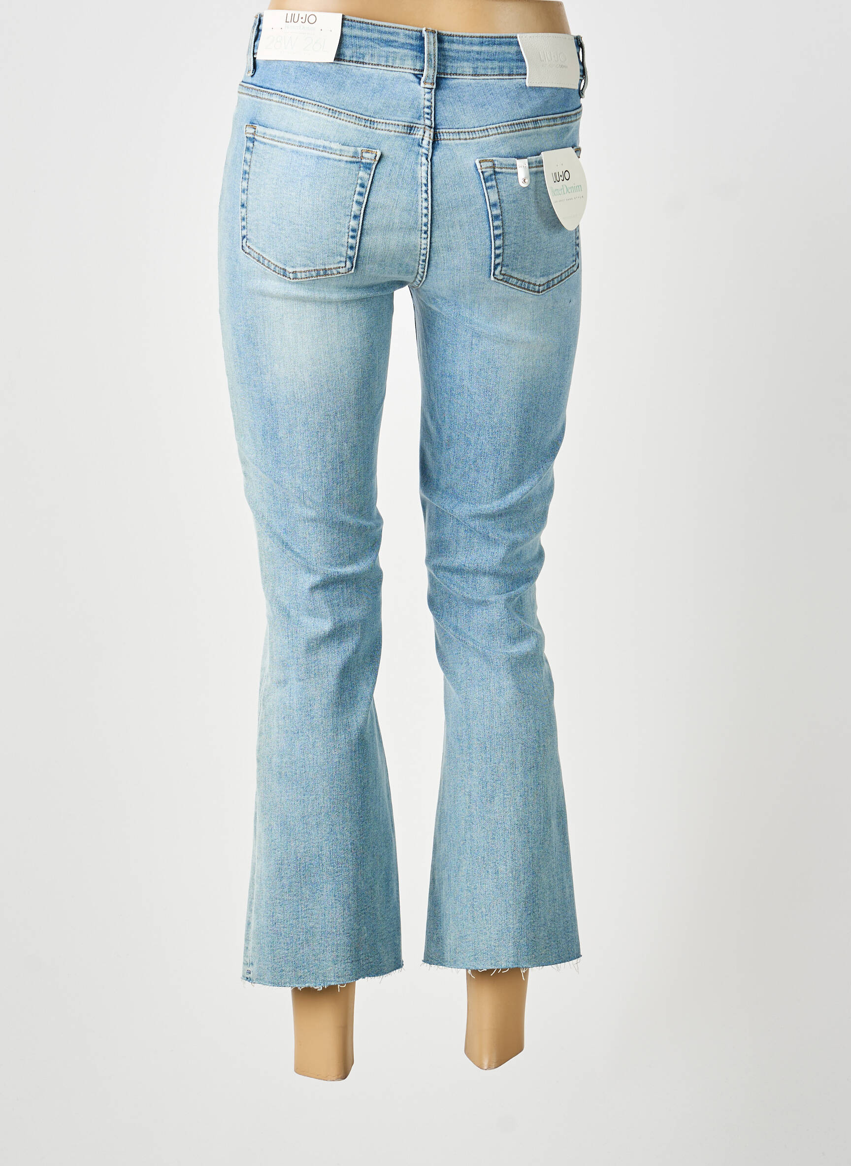 Jeans bootcut taille haute taille haute bleu LIU JO femme
