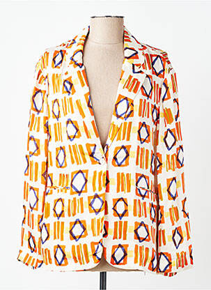 Veste casual coupe cintrée orange BELLA JONES femme