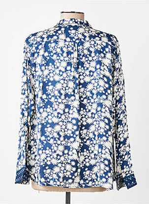 Chemisier imprimé fantaisie manches longues bleu BELLA JONES femme