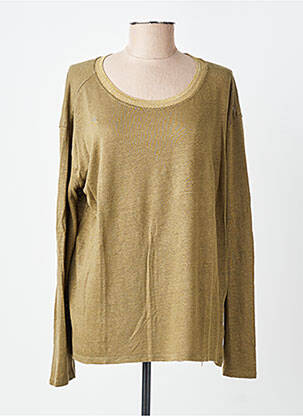 Pull coupe droite manches longues vert BELLA JONES femme