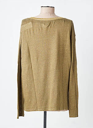 Pull coupe droite manches longues vert BELLA JONES femme
