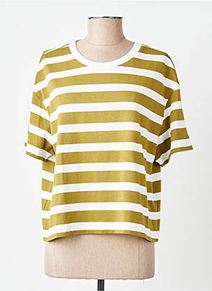 T-shirt coupe droite manches courtes vert DES PETITS HAUTS femme