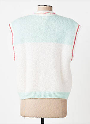 Pull coupe droite manches courtes bleu DES PETITS HAUTS femme