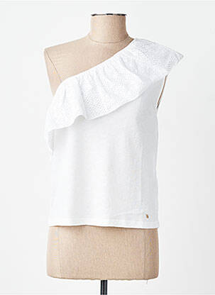 Top manches courtes manches courtes blanc DES PETITS HAUTS femme