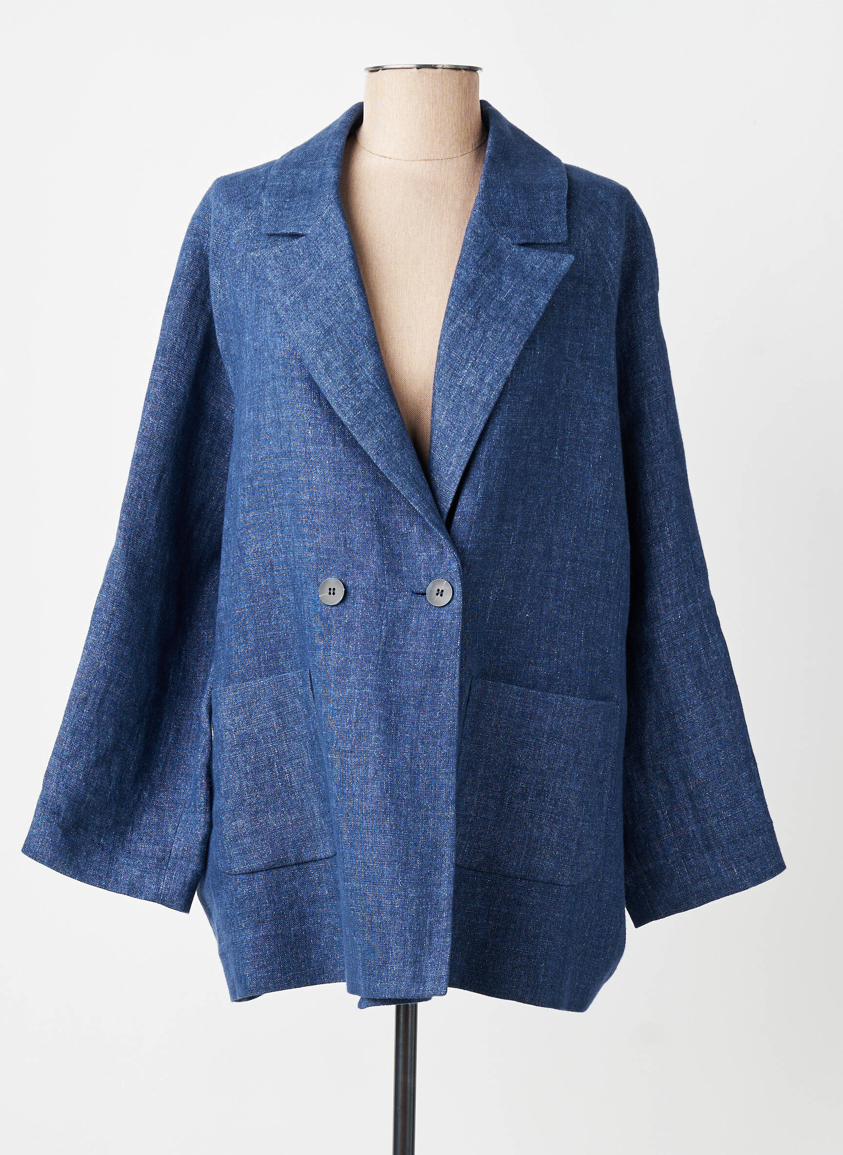 Blazer finition intérieure doublée bleu BELLA JONES femme