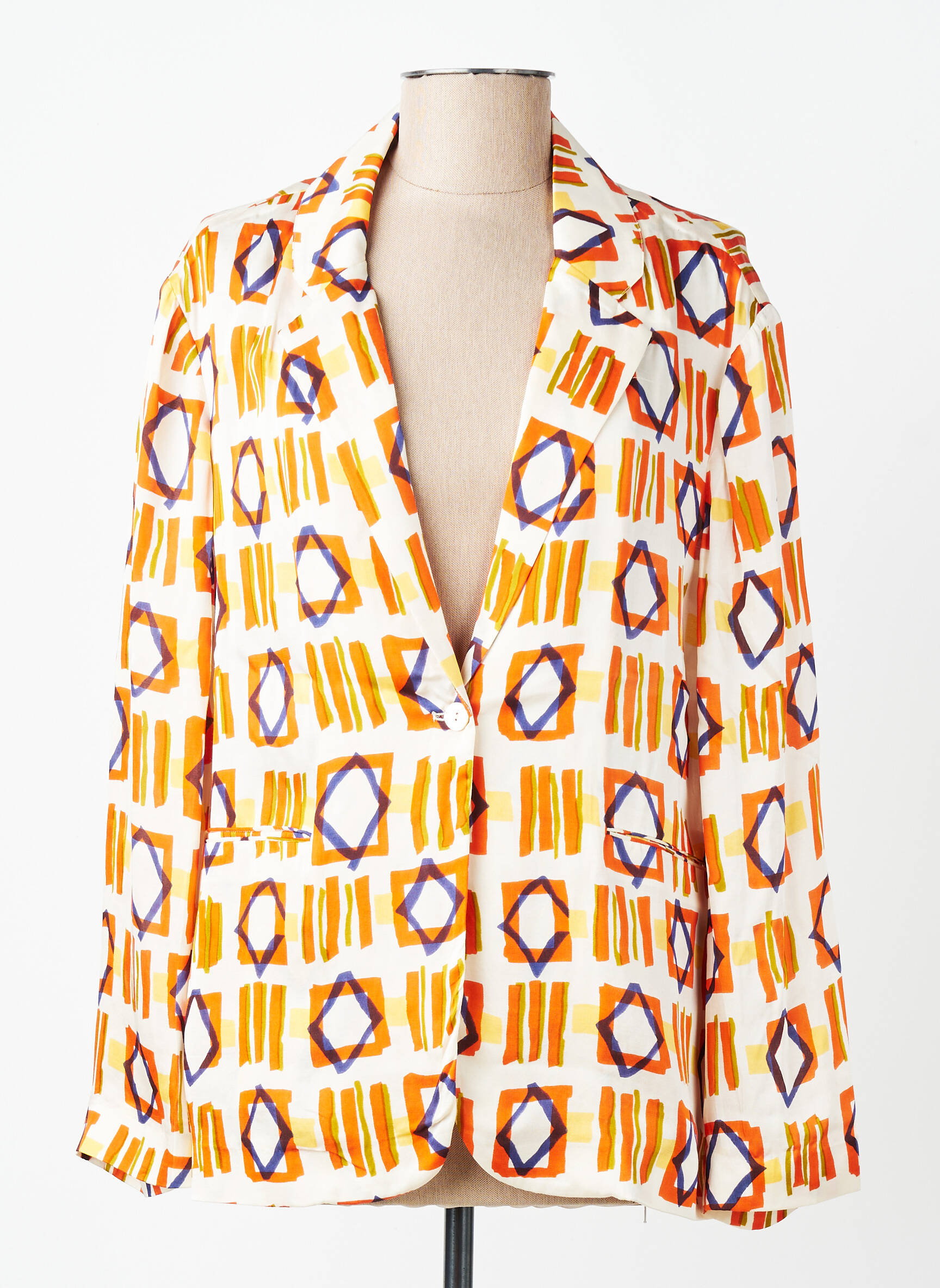 Veste casual coupe cintrée orange BELLA JONES femme