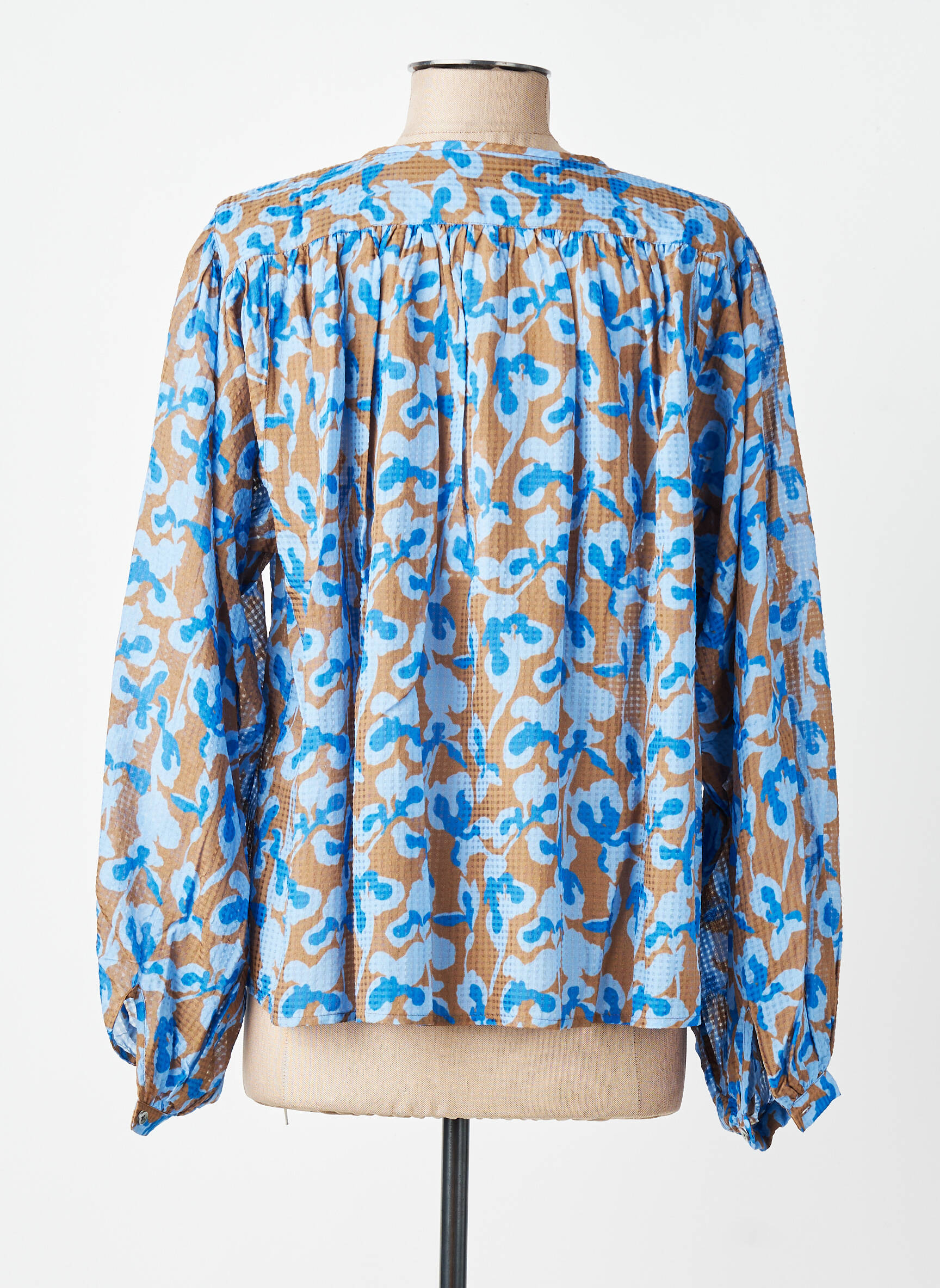 Chemisier imprimé fantaisie manches longues bleu CLOSED femme