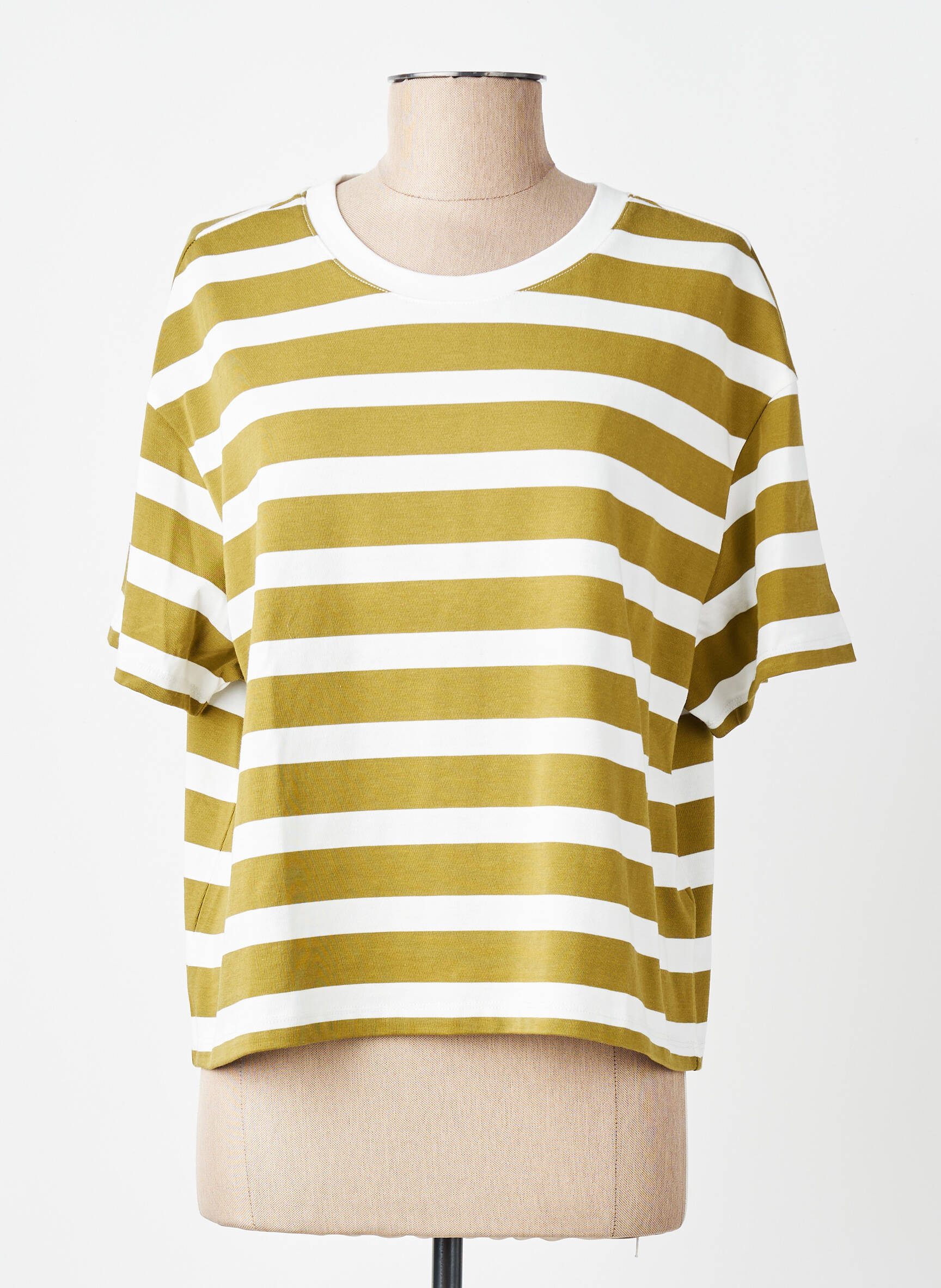 T-shirt coupe droite manches courtes vert DES PETITS HAUTS femme