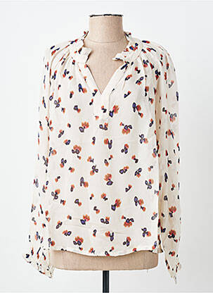 Blouse légère et transparente manches longues beige PART TWO femme