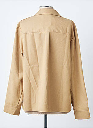 Chemisier coupe droite manches longues beige LA PETITE ETOILE femme