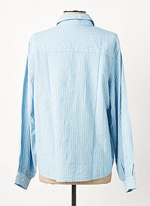 Chemisier coupe droite manches longues bleu VILA femme