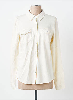 Chemisier coupe cintrée manches longues beige VILA femme