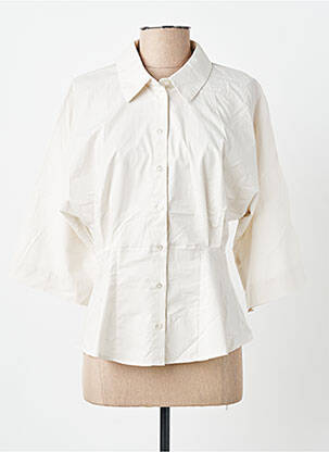 Chemisier coupe cintrée manches 3/4 beige OBJECT femme