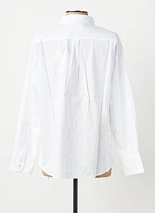 Chemisier coupe droite manches longues blanc LEON & HARPER femme