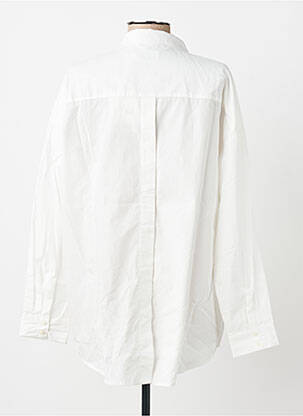 Chemisier coupe droite manches longues blanc ICHI femme