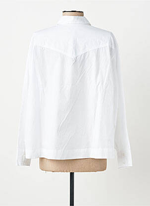 Chemisier coupe droite manches longues blanc FIVE femme