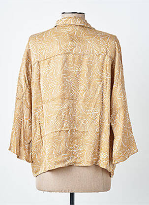 Chemisier fermeture boutonnée sur le devant manches 3/4 beige PAKO LITTO femme