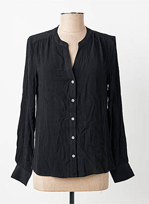 Chemisier coupe cintrée manches longues noir B.YOUNG femme