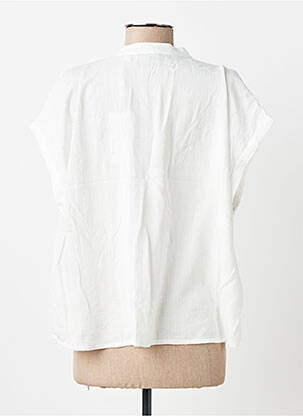 Blouse col v manches courtes blanc VILA femme