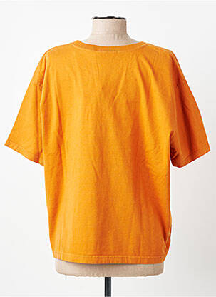 T-shirt stretch manches courtes orange AMERICAN VINTAGE femme