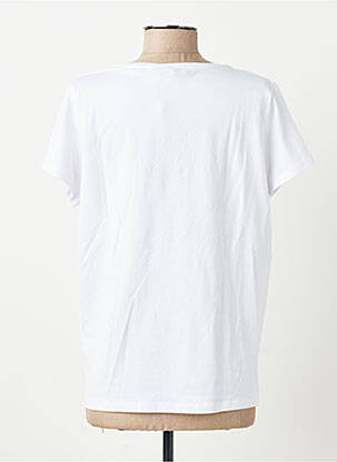 T-shirt coupe droite manches courtes blanc PIECES femme