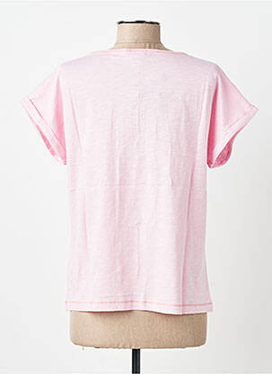 T-shirt coupe droite manches courtes rose MY HELLO JOY femme