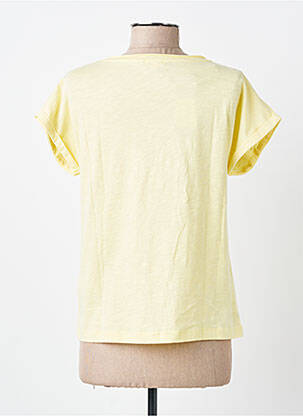 T-shirt coupe droite manches courtes jaune MY HELLO JOY femme