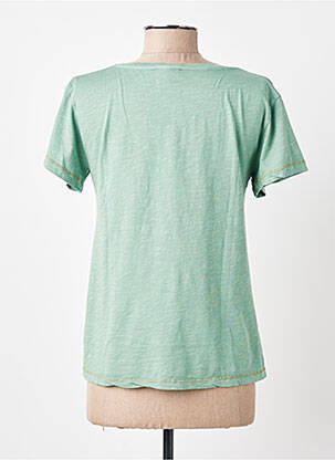 T-shirt col v manches courtes vert PAKO LITTO femme