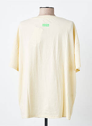 T-shirt stretch manches courtes jaune AMERICAN VINTAGE femme