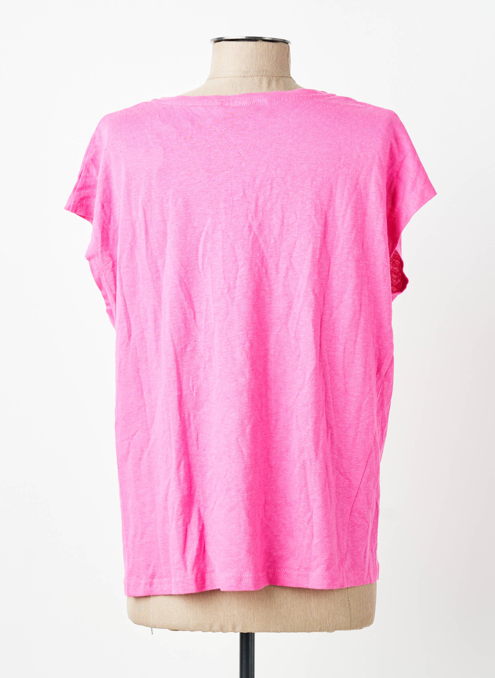 T-shirt coupe droite manches courtes rose LA PETITE ETOILE femme