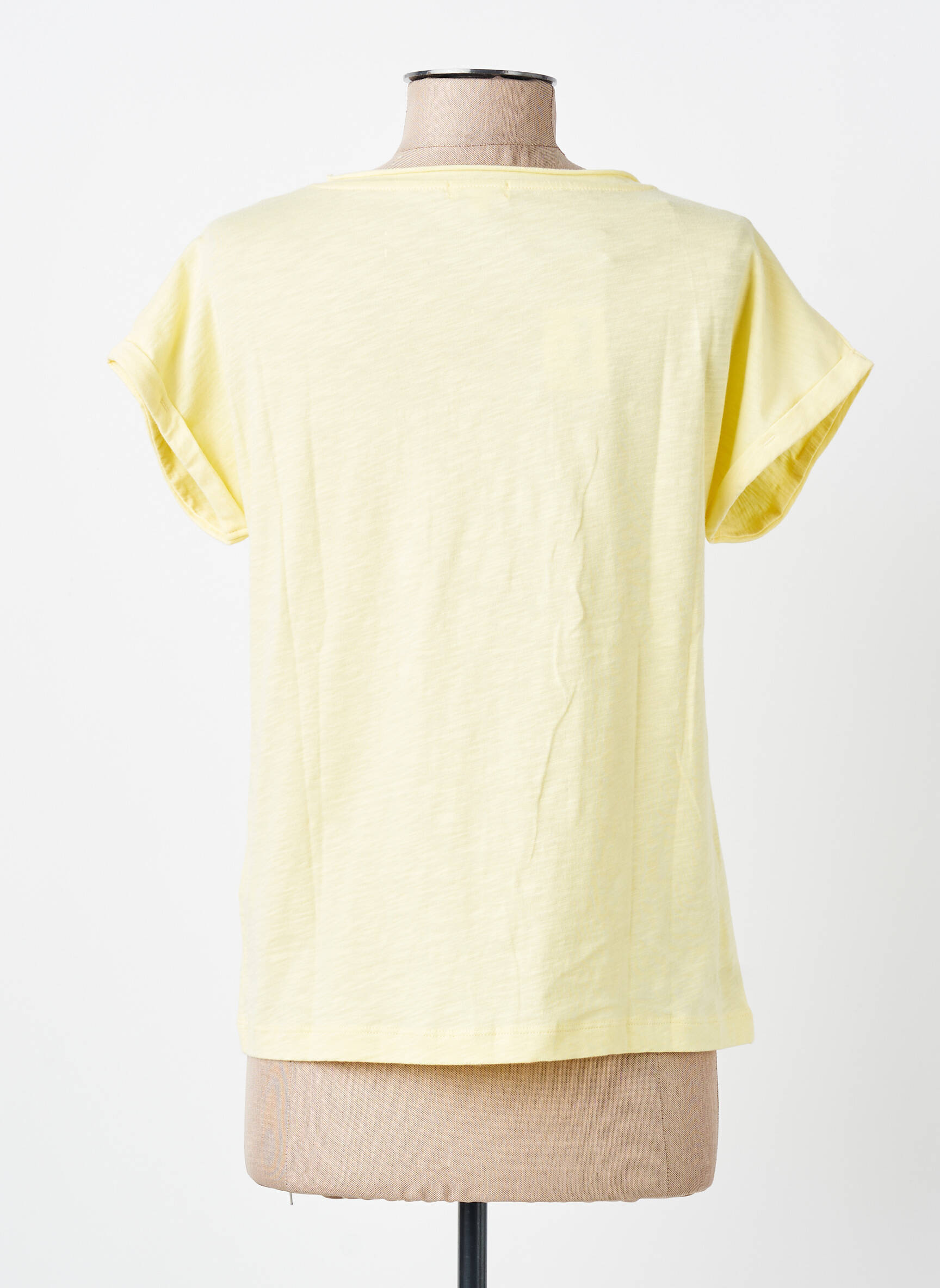 T-shirt coupe droite manches courtes jaune MY HELLO JOY femme