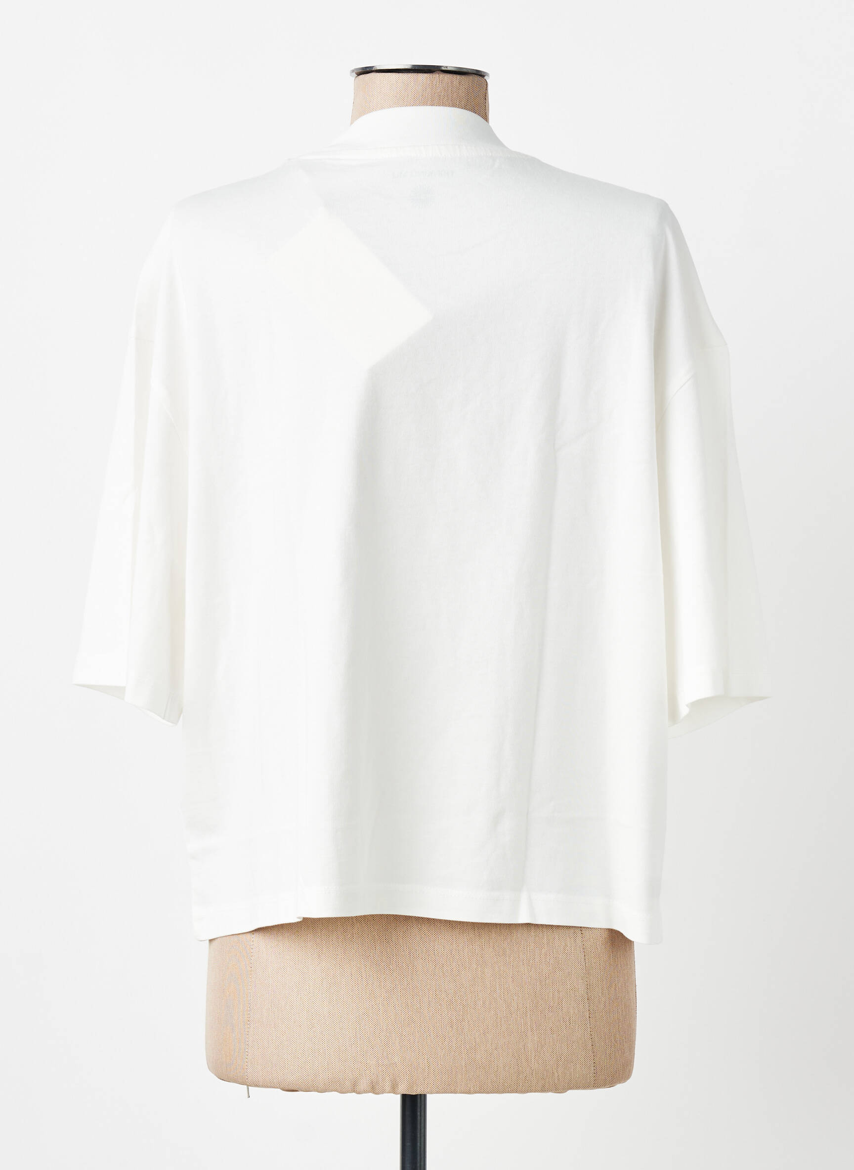 T-shirt sérigraphie manches courtes beige THINKING MU femme