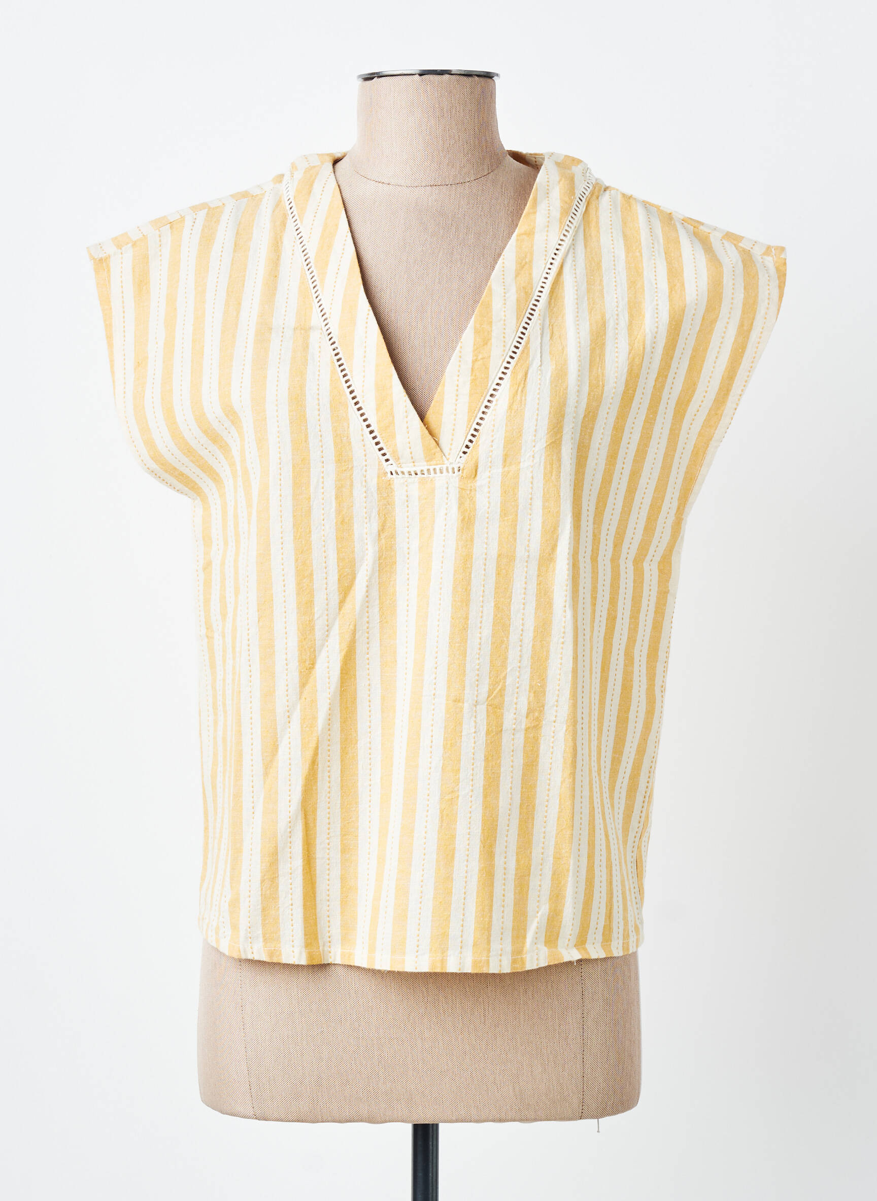 Top manches courtes manches courtes jaune VILA femme
