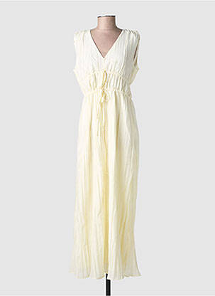 Robe longue manches courtes manches courtes beige OBJECT femme