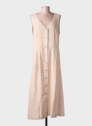Robe longue sans manche sans manche beige B.YOUNG femme
