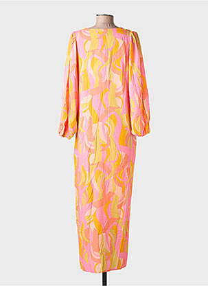 Robe longue manches longues manches longues orange GRACE & MILA femme