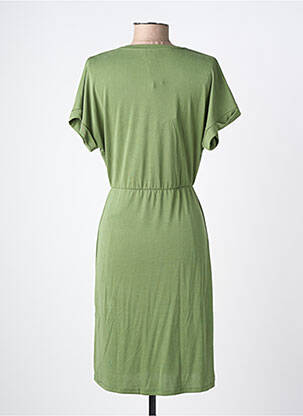 Robe mi-longue manches courtes manches courtes vert OBJECT femme